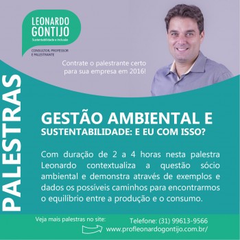 Gestão ambiental e Sustentabilidade: E eu com isso?